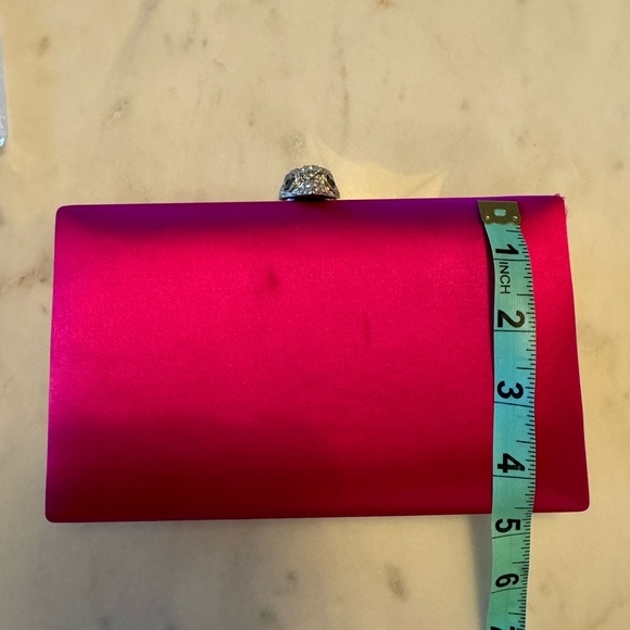 Kurt Geiger London Kensington Frame Clutch in Bright Pink / Fucsia - Picture 6 of 10